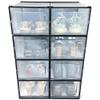 OnDisplay Clik Stackable Interlocking Shoe Box System (Large Clear/Black, Set of 8) view 3