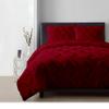 100% Organic Cotton Duvet Cover Set, 1 Duvet Cover and 2 Pillowcases, Buttery Soft, Cooling, Eco Friendly, Breathable, 800 Thread Count, Durable pintuck Comforter cover (Burgundy, California King) view 1