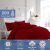 100% Organic Cotton Duvet Cover Set, 1 Duvet Cover and 2 Pillowcases, Buttery Soft, Cooling, Eco Friendly, Breathable, 800 Thread Count, Durable pintuck Comforter cover (Burgundy, California King) view 3