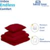 100% Organic Cotton Duvet Cover Set, 1 Duvet Cover and 2 Pillowcases, Buttery Soft, Cooling, Eco Friendly, Breathable, 800 Thread Count, Durable pintuck Comforter cover (Burgundy, California King) view 4