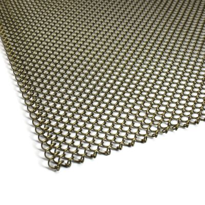 Midwest Hearth Fireplace Screen Mesh Curtain 29" High (Made in USA) Two 24" Wide Panels (Antique Brass)