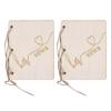 Fdit Wedding Vow Books Wood Cover, 2 Pack 4.1 x 3.1 In view 1