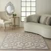 Nourison Home Palamos Cream Grey 4' x 6' Area Rug - Easy Clean, Non Shedding, Bed Room, Living Room, Dining Room, Kitchen (4' x 6') view 1