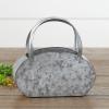 Factory Direct Craft Rustic Galvanized Metal Planter - Tin Bucket with Handles for Vase or Holiday and Seasonal Decorating and Displaying (Size: 7-1/2" H x 2-1/4" W) view 1