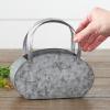 Factory Direct Craft Rustic Galvanized Metal Planter - Tin Bucket with Handles for Vase or Holiday and Seasonal Decorating and Displaying (Size: 7-1/2" H x 2-1/4" W) view 3