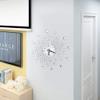 11.81 inch 3D Crystal Wall Clock Sparkling Bling -Studded Silver Wall Clock Modern Fashion Round Design Metal Digital Needle Wall Decor for Kitchen Living Room Bedroom view 3