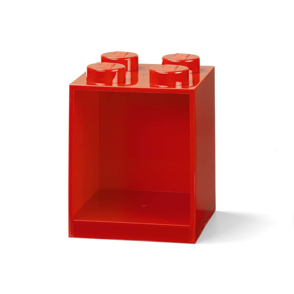 Room Copenhagen Lego Brick Shelf, 4 Stud, Red