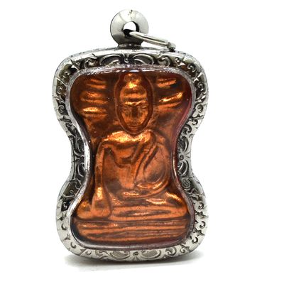 Thailand Buddha Jewelry Amulet Phra Mahesuan Kru Wat Phra sri Mahathat, Suphanburi Thai Buddha Amulet