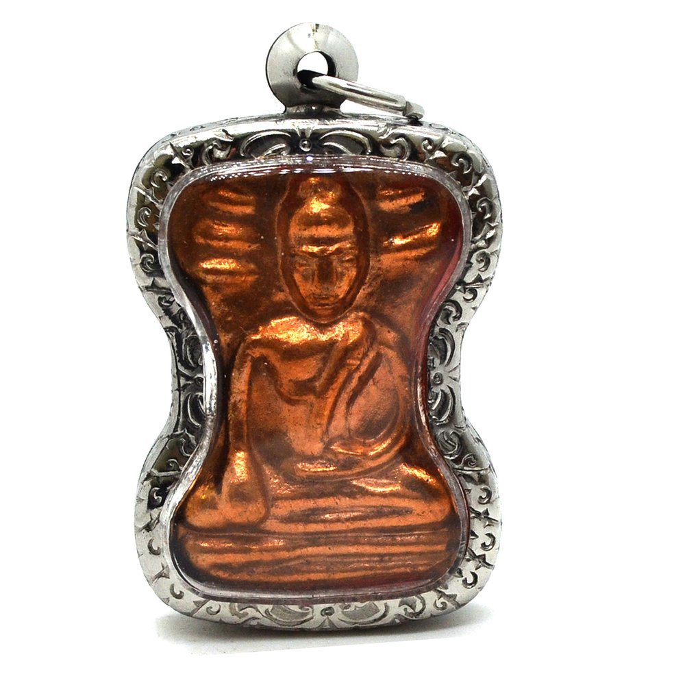 Thailand Buddha Jewelry Amulet Phra Mahesuan Kru Wat Phra sri Mahathat, Suphanburi Thai Buddha Amulet