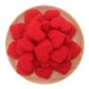 Heart Shape Felt Wool Beads Balls Pom Pom Handmade DIY for Craft Dream Catcher Baby Mobile Pompom Home Decor Nursery Party Props (Red 40mm 20pcs) view 1
