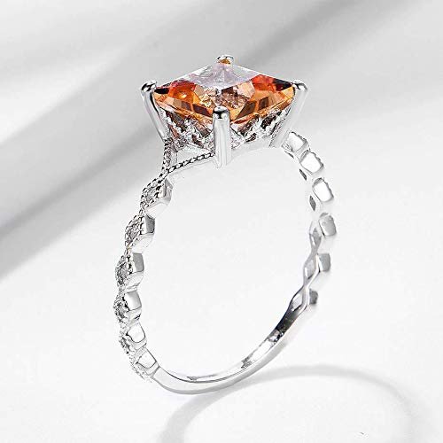Bansriracha Turkish Sultanite Gemstone Ring for Women Sterling 925 Silver Jewelry Ring Princess Cut Stone Anniversary Wedding Bride (5)
