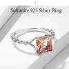 Bansriracha Turkish Sultanite Gemstone Ring for Women Sterling 925 Silver Jewelry Ring Princess Cut Stone Anniversary Wedding Bride (5) view 2