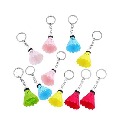 NUOBESTY 10Pcs Badminton Keychain Set Miniature Sports Key Rings Creative Badminton Gifts for Players and Coaches Perfect Souvenirs for Events and Celebrations