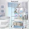 Best Home Product 6 Tier Layer Wire Shelving Unit Heavy Duty Adjustable Storage Shelves with Wheels NSF Metal Wire Shelf Standing Garage Shelves Multifunctional Storage Rack Grade Utility Shelf Rack view 2