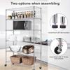 Best Home Product 6 Tier Layer Wire Shelving Unit Heavy Duty Adjustable Storage Shelves with Wheels NSF Metal Wire Shelf Standing Garage Shelves Multifunctional Storage Rack Grade Utility Shelf Rack view 4