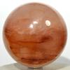2.6" 425g Rainbow Sparkling Translucent Red Fire Hematoid Quartz Sphere Polished Natural Gemstone Crystal Mineral Ball - Madagascar + Stand view 2