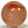 2.6" 425g Rainbow Sparkling Translucent Red Fire Hematoid Quartz Sphere Polished Natural Gemstone Crystal Mineral Ball - Madagascar + Stand view 3