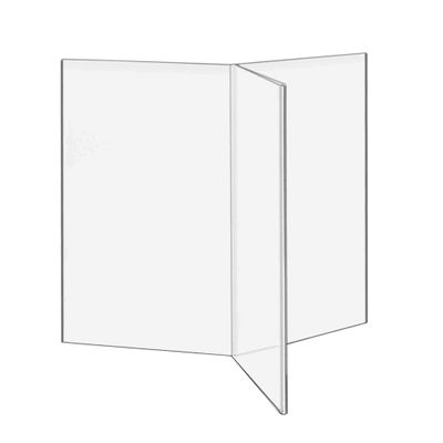 Marketing Holders 4 Pack Multi Sided Sign Holder 5" x 7" Table Tent Graphic Flyer Farmers Market Craft Fair Ad Frame Flea Market Marketplaces Clear Acrylic