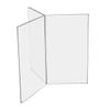 Marketing Holders 6 Pack Sign Holder 4 x 6 Inch Multi Sided Table Display Menu or Advertisement Flier Holder Clear Acrylic Restaurant 3 Panel Table Tent Holds 6 Signs or Notices Bottom Loads view 1