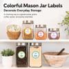 CHUBBIEE 2" Mason Jar Canning Labels, 9 Colors, Microwave/Freezer Safe, 90 view 2