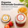 CHUBBIEE 2" Mason Jar Canning Labels, 9 Colors, Microwave/Freezer Safe, 90 view 3