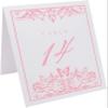 Butterfly Flourish Wedding Table Numbers (Select Color/Quantity), White, Pink, 1-65, Double Sided, Tent or Use in a Stand, Great for Parties & Restaurants - Made in the USA view 2