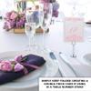 Butterfly Flourish Wedding Table Numbers (Select Color/Quantity), White, Pink, 1-65, Double Sided, Tent or Use in a Stand, Great for Parties & Restaurants - Made in the USA view 3