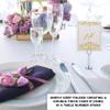 Butterfly Flourish Wedding Table Numbers (Select Color/Quantity), White, Gold, 1-100, Double Sided, Tent or Use in a Stand, Great for Parties & Restaurants view 3