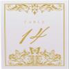Butterfly Flourish Wedding Table Numbers (Select Color/Quantity), White, Gold, 1-100, Double Sided, Tent or Use in a Stand, Great for Parties & Restaurants view 4