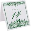 Butterfly Flourish Wedding Table Numbers (Select Color/Quantity), White, Hunter Green, 1-90, Double Sided, Tent or Use in a Stand, Great for Parties & Restaurants view 2
