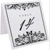Butterfly Flourish Wedding Table Numbers (Select Color/Quantity), White, Black, 1-80, Double Sided, Tent or Use in a Stand, Great for Parties & Restaurants view 2
