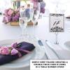 Butterfly Flourish Wedding Table Numbers (Select Color/Quantity), White, Black, 1-80, Double Sided, Tent or Use in a Stand, Great for Parties & Restaurants view 3