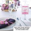 Butterfly Flourish Wedding Table Numbers (Select Color/Quantity), White, Fuschia, 1-70, Double Sided, Tent or Use in a Stand, Great for Parties & Restaurants view 3