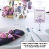 Butterfly Flourish Wedding Table Numbers (Select Color/Quantity), White, Purple, 1-80, Double Sided, Tent or Use in a Stand, Great for Parties & Restaurants view 3