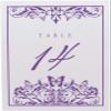 Butterfly Flourish Wedding Table Numbers (Select Color/Quantity), White, Purple, 1-80, Double Sided, Tent or Use in a Stand, Great for Parties & Restaurants view 4