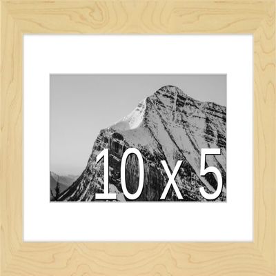 Frame It Easy 10 x 5 Sand Natural WoodFrame (Dayton) with Matting