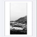 Frame It Easy 5 x 33 White Natural Wood Frame (Dayton) with Matting