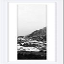 Frame It Easy 5 x 33 White Natural Wood Frame (Dayton) with Matting