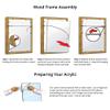 Frame It Easy 5 x 33 White Natural Wood Frame (Dayton) with Matting view 4