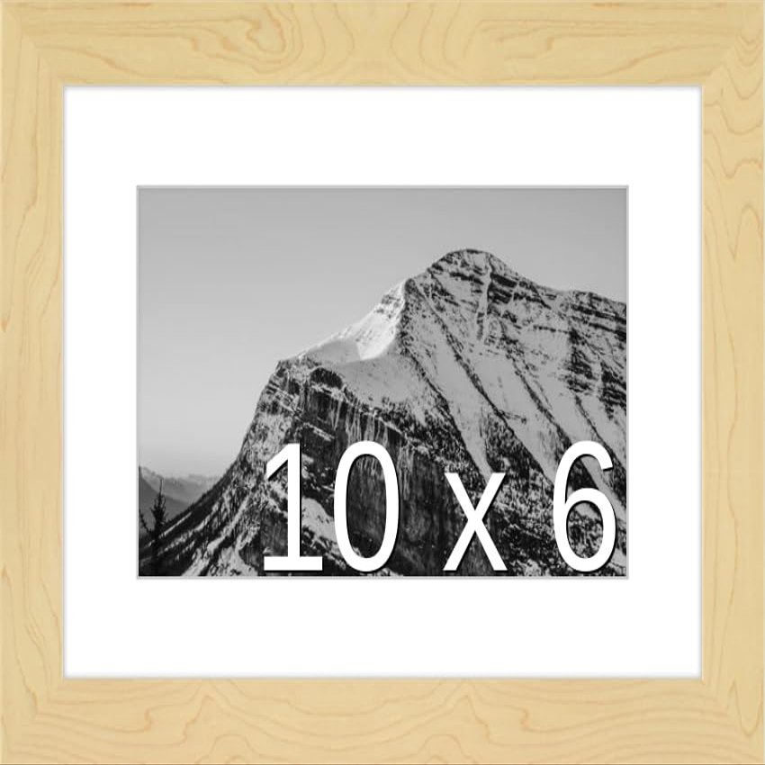 Frame It Easy 10 x 6 Sand Natural WoodFrame (Dayton) with Matting