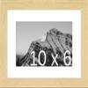 Frame It Easy 10 x 6 Sand Natural WoodFrame (Dayton) with Matting view 1