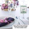 Butterfly Flourish Wedding Table Numbers (Select Color/Quantity), White, Hunter Green, 1-65, Double Sided, Tent or Use in a Stand, Great for Parties & Restaurants view 3