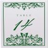 Butterfly Flourish Wedding Table Numbers (Select Color/Quantity), White, Hunter Green, 1-65, Double Sided, Tent or Use in a Stand, Great for Parties & Restaurants view 4
