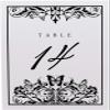 Butterfly Flourish Wedding Table Numbers (Select Color/Quantity), White, Black, 1-65, Double Sided, Tent or Use in a Stand, Great for Parties & Restaurants view 4