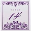 Butterfly Flourish Wedding Table Numbers (Select Color/Quantity), White, Eggplant, 1-50, Double Sided, Tent or Use in a Stand, Great for Parties & Restaurants view 4