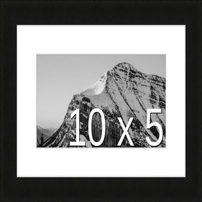 Frame It Easy 10 x 5 Black Natural WoodFrame (Dayton) with Matting