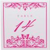 Butterfly Flourish Wedding Table Numbers (Select Color/Quantity), White, Fuschia, 1-75, Double Sided, Tent or Use in a Stand, Great for Parties & Restaurants view 4