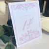 Butterfly Flourish Wedding Table Numbers (Select Color/Quantity), White, Lavender, 1-55, Double Sided, Tent or Use in a Stand, Great for Parties & Restaurants view 1
