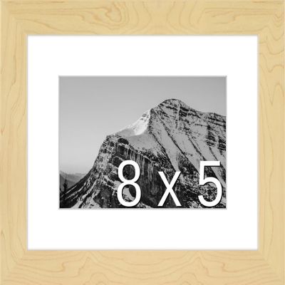 Frame It Easy 8 x 5 Sand Natural WoodFrame (Dayton) with Matting