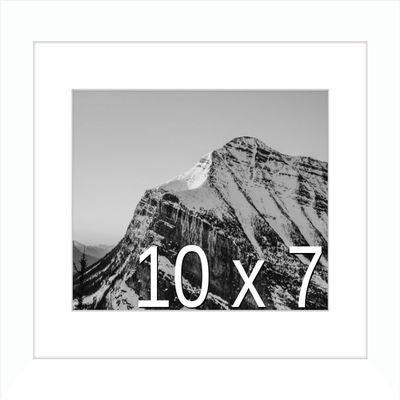 Frame It Easy 10 x 7 White Natural WoodFrame (Dayton) with Matting
